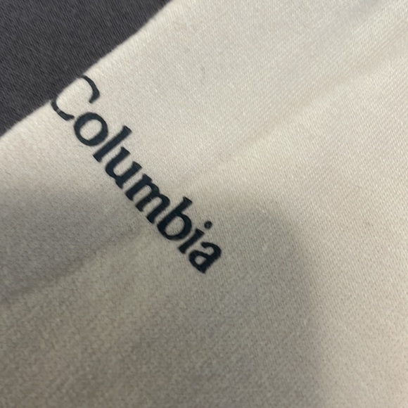 Grey and White..Colombia Slim-Fit Sweatshirt w/pockets and drawstring neck line - Picture 6 of 7